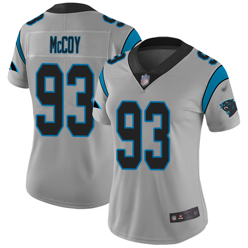 Carolina Panthers Limited Silver Women Gerald McCoy Jersey NFL Football #93 Inverted Legend
